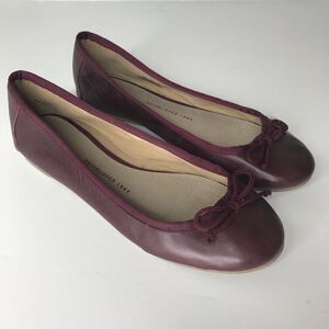 Gap Sz 6.5 Purple Leather Ballet Flats
